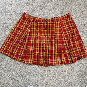 Women’s Plus Harry Potter Gryffindor House School Pleated Button Skirt Size 4X